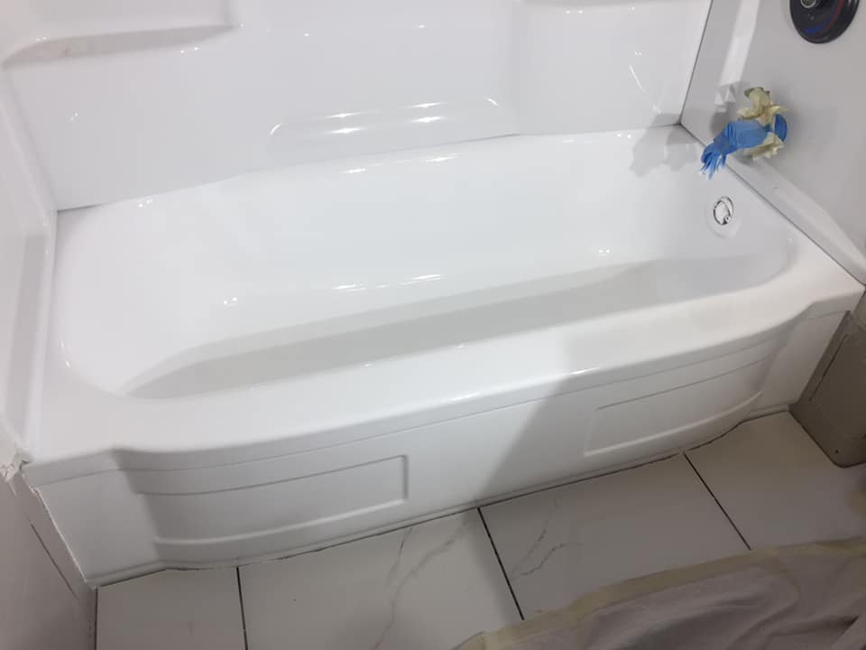Resurfaced tub